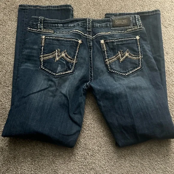 Miss Me Blue Skinny Jeans Classic Style - Picture 2 of 4